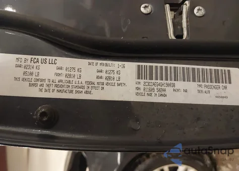 2016 Chrysler 300C z USA, uszkodzony, nr VIN 2C3CCAEG4GH190038